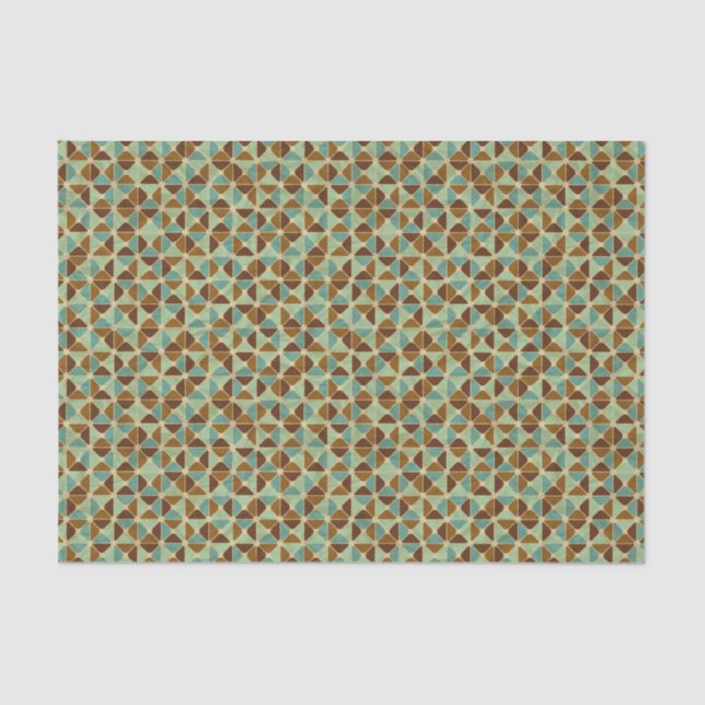 Retro geometric pattern tissue paper (Front)
