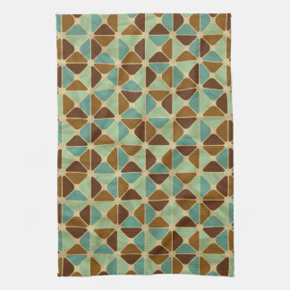 Retro geometric pattern towel