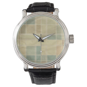 Retro geometric pattern watch