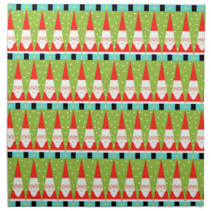 Retro Geometric Santa Cloth Napkins