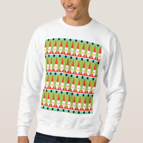 Retro Geometric Santa Sweatshirt