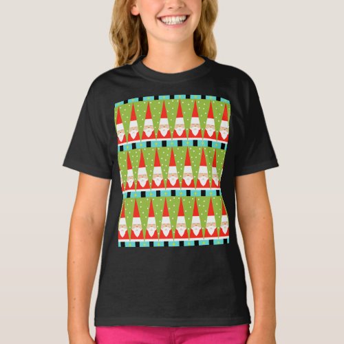 Retro Geometric Santa Sweatshirt T_Shirt