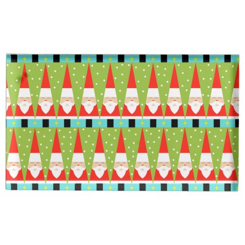 Retro Geometric Santa Table Card Holder