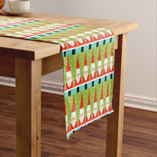 Retro Geometric Santa Table Runner