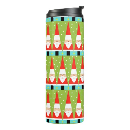 Retro Geometric Santa Thermal Tumbler