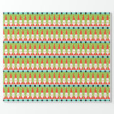 Retro Red and Turquoise Jumbo Dots Wrapping Paper