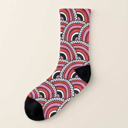 Retro Geometric Seamless Pattern Socks