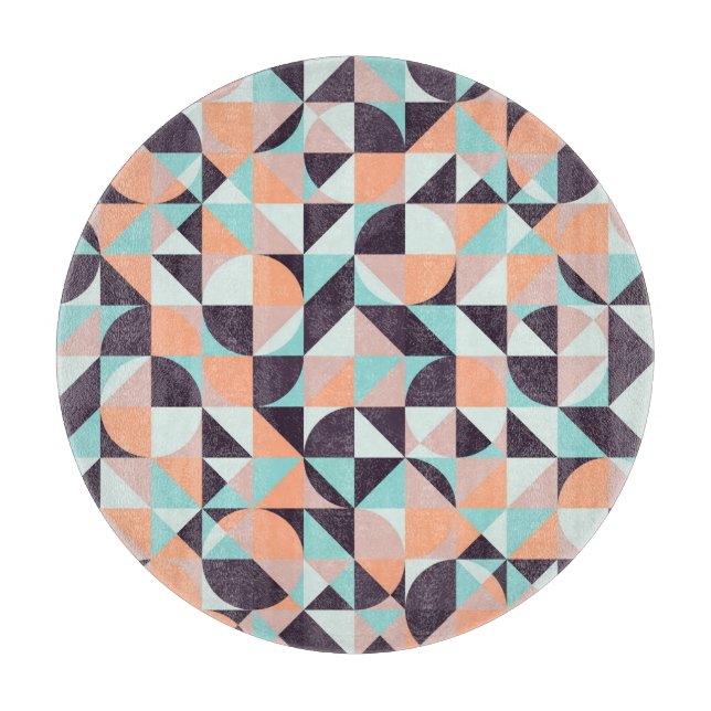 Retro geometric, seamless vintage background cutting board (Front)
