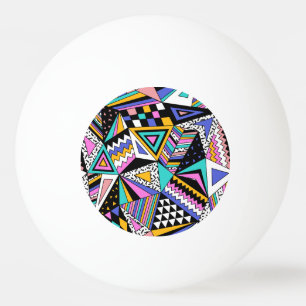 Retro Geometric Shapes: Colorful Vintage. Ping Pong Ball