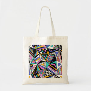 Retro Geometric Shapes: Colorful Vintage. Tote Bag
