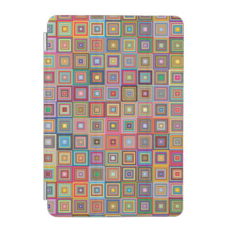 Retro Geometric Square Tile Pattern iPad Mini Cover