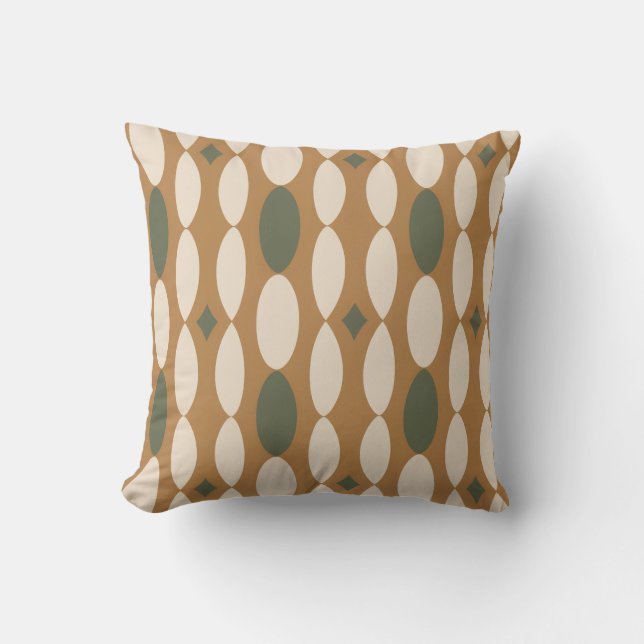 Retro Geometric Throw Pillow (Front)