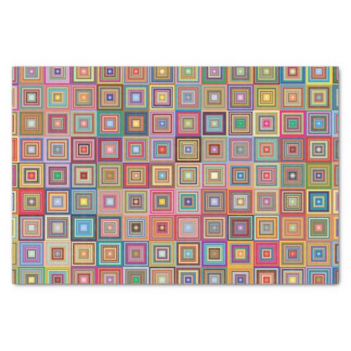 Retro Geometric Tile Pattern Tissue Paper