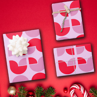 Retro Geometric Tulip Wrapping Gift Paper