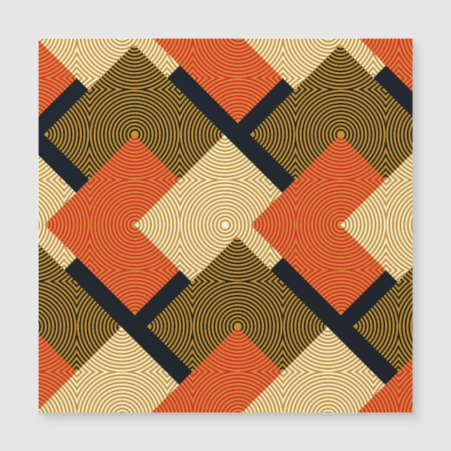 Retro Geometrical Squares: Vintage Pattern. (Front)
