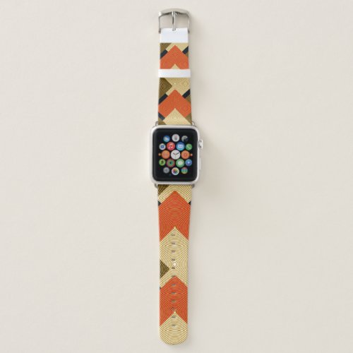 Retro Geometrical Squares Vintage Pattern Apple Watch Band