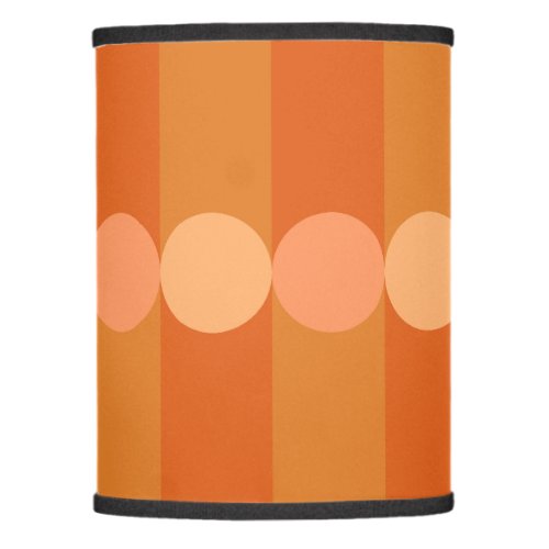 Retro Geometry Stripes Circles Orange Lamp Shade