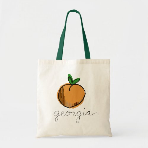 Retro Georgia Peach Tote Bag