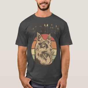 Retro German Shepherd Dad Gift Dog Owner Pet Shepa T-Shirt