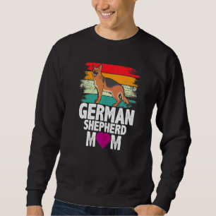 Retro German Shepherd Mom Dog Mother Pet Mom Sweatshirt