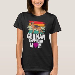 Retro German Shepherd Mom Dog Mother Pet Mom T-Shirt