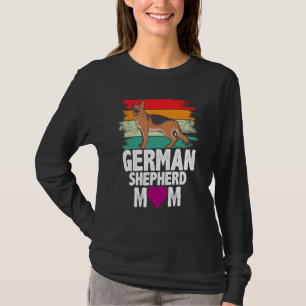 Retro German Shepherd Mom Dog Mother Pet Mom T-Shirt