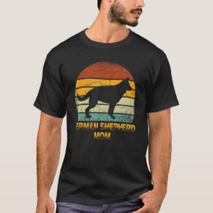 Retro German Shepherd Mom  Doxie Dog Owner Mother  T-Shirt