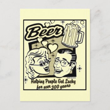 Retro Get Lucky Beer Card (new & Improved!) by Regella at Zazzle