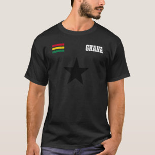 Retro Ghana Fan For Ghanaian Flag Pride T-Shirt