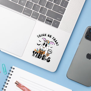 Retro Ghost Candy Halloween Trick or Treat vibes Sticker