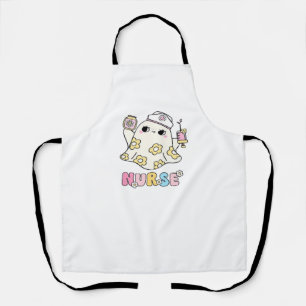 Retro Ghost Nurse Halloween Design Classic T-Shirt Apron