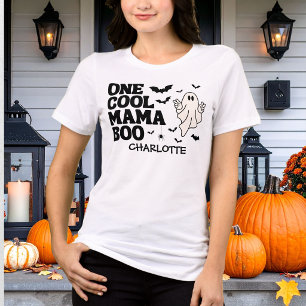 Retro Ghost One Halloween Mom 1st Birthday Tri-Blend Shirt