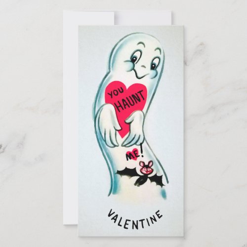 Retro Ghost Valentines Card