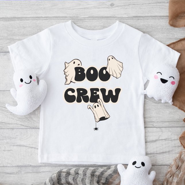 Retro Ghosts Boo Crew Halloween Baby T-Shirt (Creator Uploaded)
