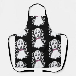 Retro Ghosts Patterned Halloween Vintage Cartoon