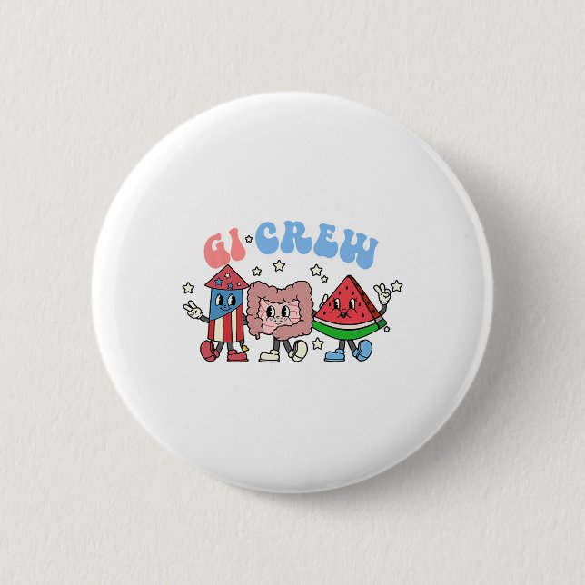 Retro Gi Crew 4th Of July Nurse Practitioner Gastr Button (Front)