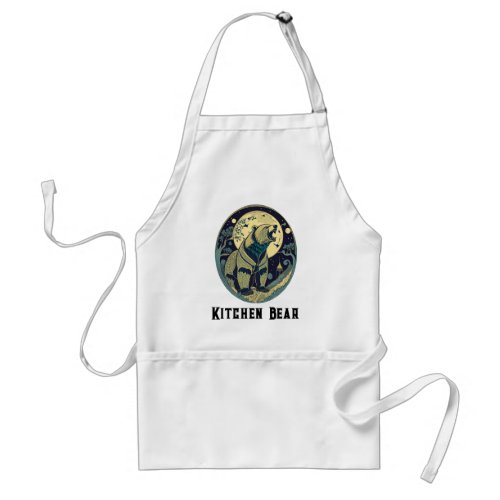 Retro Gift Bear Russia Art poetry and music Adult Apron