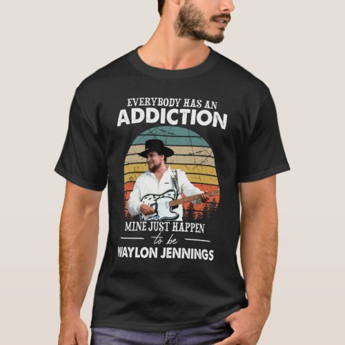Retro Gift Mine Just Happens To Be Waylon Jennings T_Shirt