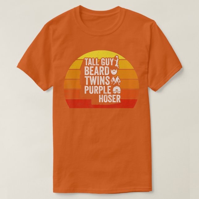 Retro Gifts Kids Dude all Guy Beard wins Purple Ho T-Shirt (Design Front)