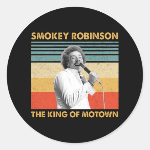 Retro Gifts Smokey Robinson The King Of Motown Classic Round Sticker