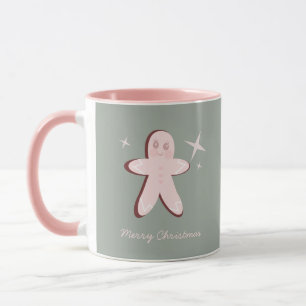 Retro Gingerbread Cookies Groovy Christmas Mug