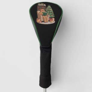 Retro Gingerbread Reading Books Christmas Teacher  Golf Head Cover