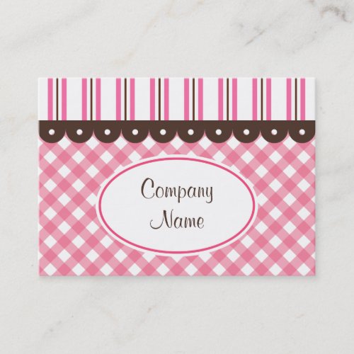 Retro Gingham Business Cards
