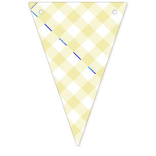 Retro Gingham Butter Yellow Bunting Flags