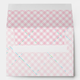 Retro Gingham Pink Envelope