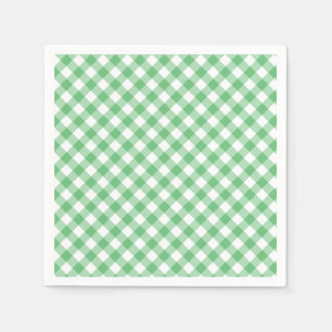 Retro Gingham Summer Green Napkins