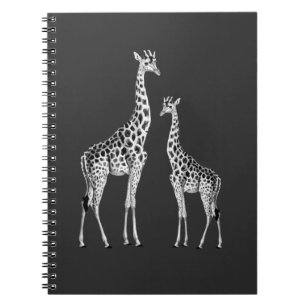 Retro Giraffe Funny Safari Animal Art Notebook