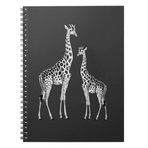Retro Giraffe Funny Safari Animal Art Notebook