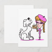 retro girl and pet dog (Front/Back)