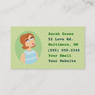 Retro Girl Business Cards